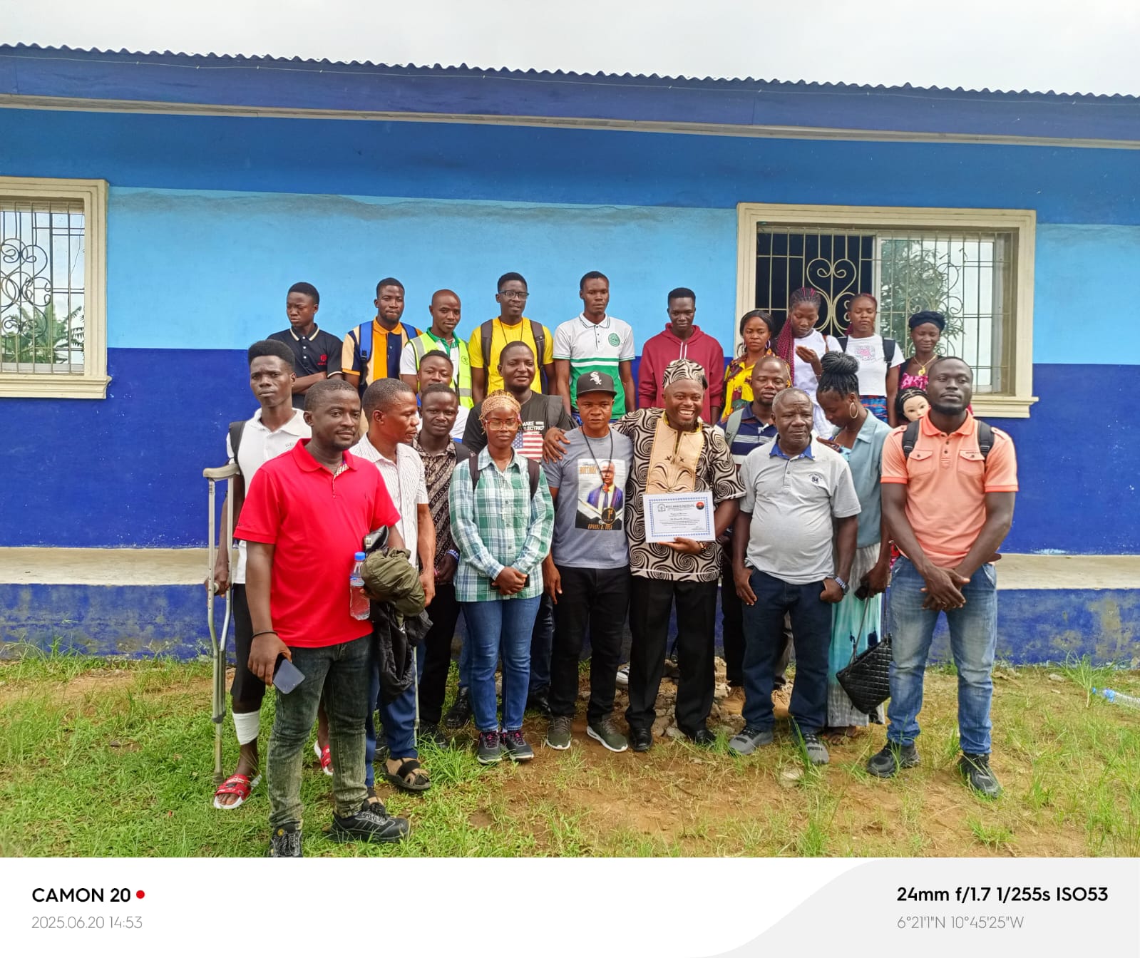 TVET trainees and Executive Director at Holy Hands Institute